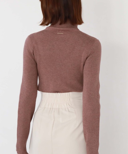 archives（アルシーヴ）の「ポイントチャームタートルリブニット（ニット/セーター・レディース・アイボリー/ブラック/ピンクベージュ/グレー・MEDIUM）」の16枚目の写真