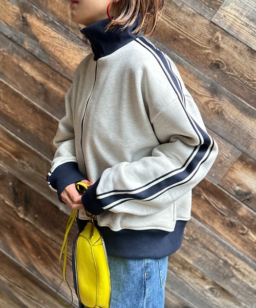 【美品】GANNI グリーンラインジャージ　トラックジャケット　裏起毛　34 美品】GANNI グリーンラインジャージ トラックジャケット 裏起毛 34