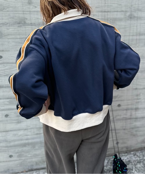 【美品】GANNI グリーンラインジャージ　トラックジャケット　裏起毛　34 023314-01-1.jpg