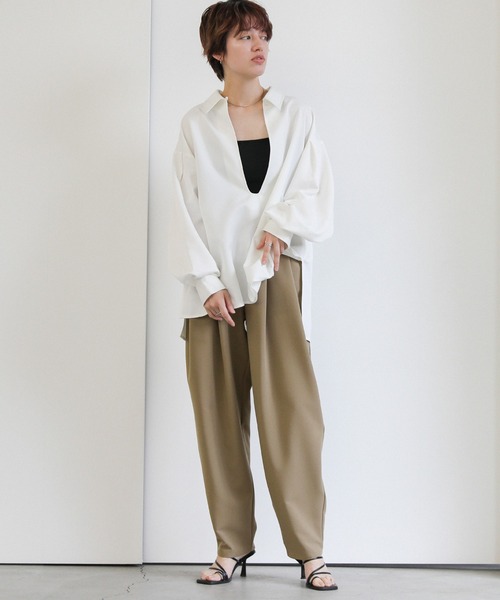 ダブルタックテーパードパンツ（スラックス）｜select MOCA（セレクト