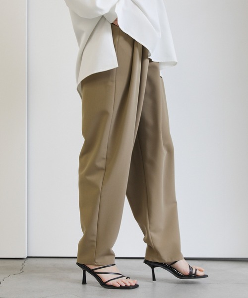 ダブルタックテーパードパンツ（スラックス）｜select MOCA（セレクト