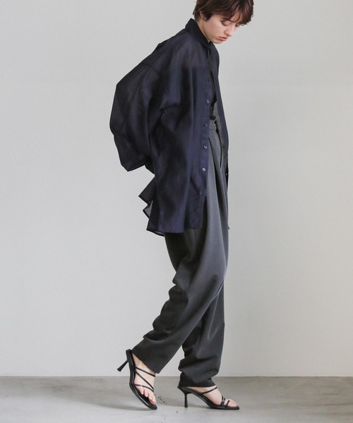 ダブルタックテーパードパンツ（スラックス）｜select MOCA（セレクト