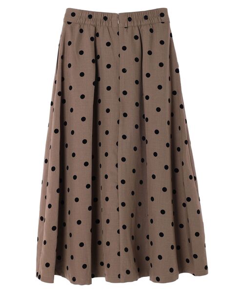 YECCA VECCA（イェッカヴェッカ）の「フロッキードットフレアスカート（スカート・レディース・ブラック/ダークベージュ・S/M）」の16枚目の写真