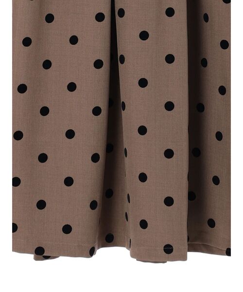 YECCA VECCA（イェッカヴェッカ）の「フロッキードットフレアスカート（スカート・レディース・ブラック/ダークベージュ・S/M）」の19枚目の写真