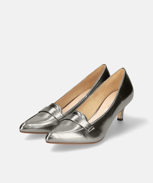 MAMIAN(マミアン)の「ローファースタイル パンプス (5.0cmヒール)(パンプス・レディース・ブラック/シルバー/パイソン/ブラック×ホワイト/ブラウン/ベージュ系その他/アッシュブラウン/シルバー系その他・25.0cm/24.0cm/24.5cm/22.5cm/23.0cm/23.5cm)」の15枚目の写真