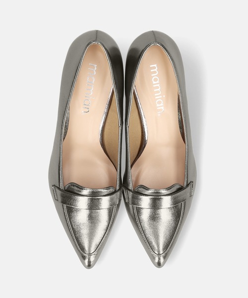 MAMIAN(マミアン)の「ローファースタイル パンプス (5.0cmヒール)(パンプス・レディース・ブラック/シルバー/パイソン/ブラック×ホワイト/ブラウン/ベージュ系その他/アッシュブラウン/シルバー系その他・25.0cm/24.0cm/24.5cm/22.5cm/23.0cm/23.5cm)」の17枚目の写真