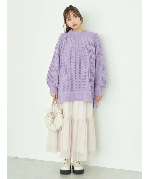 earth music&ecology（アースミュージックアンドエコロジー）の「ティアードチュールスカート（スカート・レディース・ブラック/グレー/ライトベージュ・FREE）」の21枚目の写真