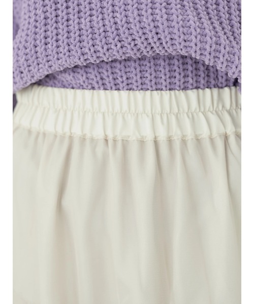 earth music&ecology（アースミュージックアンドエコロジー）の「ティアードチュールスカート（スカート・レディース・ブラック/グレー/ライトベージュ・FREE）」の5枚目の写真