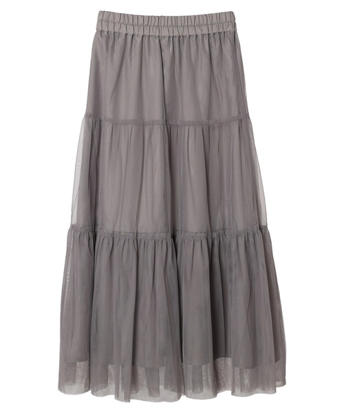 earth music&ecology（アースミュージックアンドエコロジー）の「ティアードチュールスカート（スカート・レディース・ブラック/グレー/ライトベージュ・FREE）」の19枚目の写真