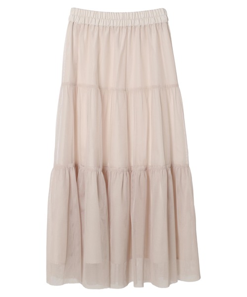 earth music&ecology（アースミュージックアンドエコロジー）の「ティアードチュールスカート（スカート・レディース・ブラック/グレー/ライトベージュ・FREE）」の20枚目の写真