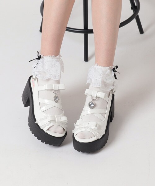 cs T&P(シーエスティーアンドピー)の「バックベルト×ダブルリボンパンプス 24SS(パンプス・レディース・ホワイト系2/ピンク系6/ブラック系1・M/L/LL/S)」の20枚目の写真