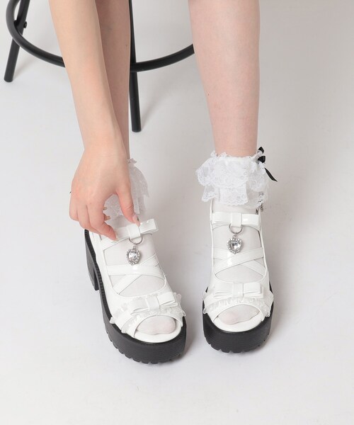 cs T&P(シーエスティーアンドピー)の「バックベルト×ダブルリボンパンプス 24SS(パンプス・レディース・ホワイト系2/ピンク系6/ブラック系1・M/L/LL/S)」の22枚目の写真