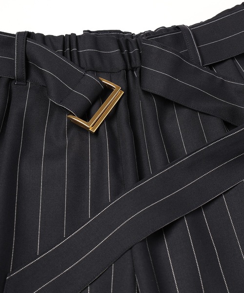 CULLNI /24SS/ ストライプタックワイドパンツ CULLNI（クルニ）の「24-SS-015B / Stripe Twill 2 Tuck Wide