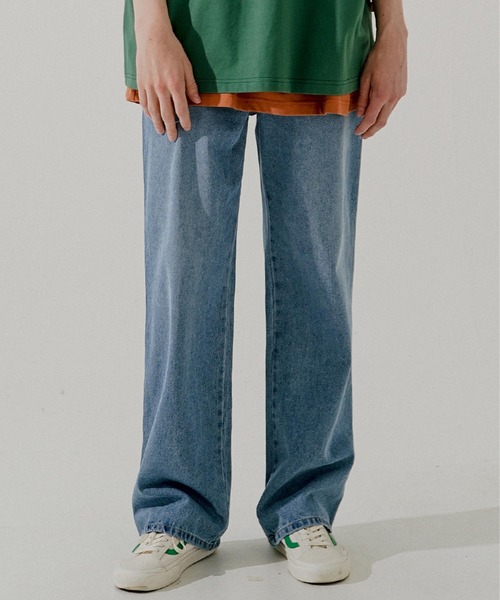 WV PROJECT(ダブリューブイプロジェクト)の「【WV PROJECT】Sunblue Wide Denim Pants / JJLP7567(デニムパンツ・メンズ・ブルー/ブルー系・LL/M/L/3L)」の2枚目の写真