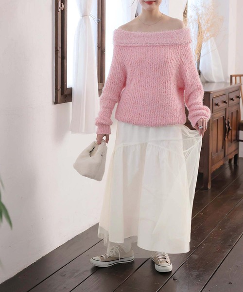 Girly Doll（ガーリードール）の「リバーシブル切替スカート（スカート・レディース・アイボリー/ベージュ/ライトカーキ/ブラック・F）」の21枚目の写真