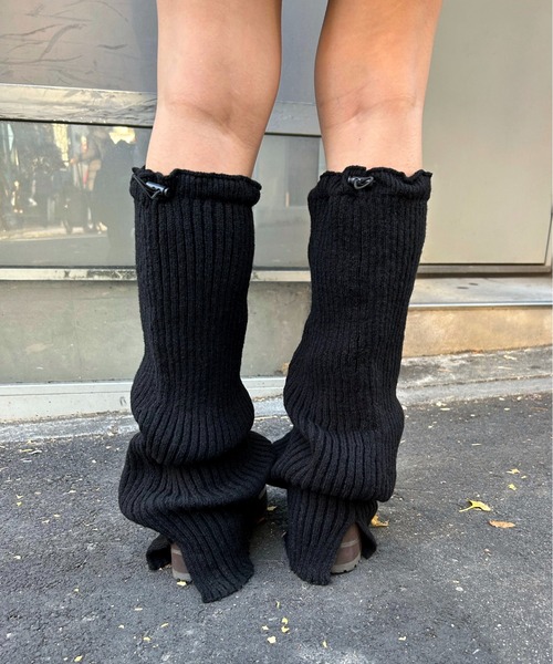WHO'S WHO gallery（フーズフーギャラリー）の「ドロストレッグウォーマー（ソックス/靴下・レディース・ブラック・FREE）」の2枚目の写真