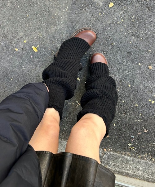 WHO'S WHO gallery（フーズフーギャラリー）の「ドロストレッグウォーマー（ソックス/靴下・レディース・ブラック・FREE）」の3枚目の写真