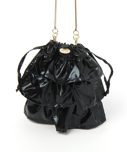 tiny tiny（ティニーティニー）の「フリルチェーンショルダーバッグ[tiny tiny(ティニーティニー)]（ショルダーバッグ・レディース・グレー/ピンク/ブラック/ホワイト・0）」の10枚目の写真