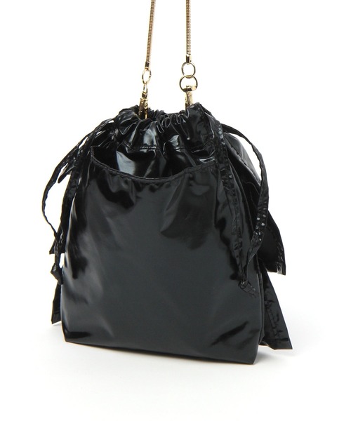 tiny tiny（ティニーティニー）の「フリルチェーンショルダーバッグ[tiny tiny(ティニーティニー)]（ショルダーバッグ・レディース・グレー/ピンク/ブラック/ホワイト・0）」の12枚目の写真