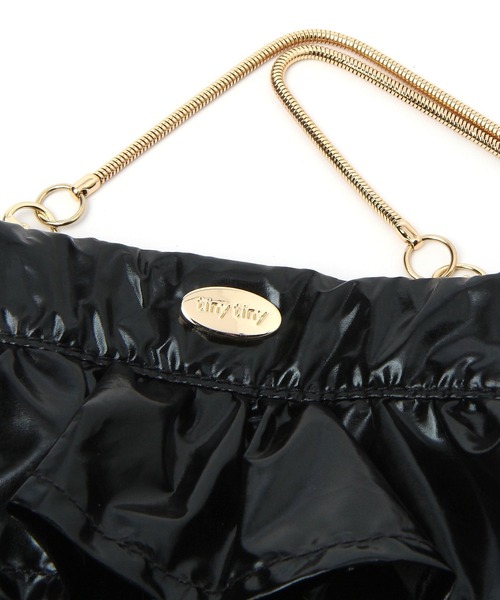 tiny tiny（ティニーティニー）の「フリルチェーンショルダーバッグ[tiny tiny(ティニーティニー)]（ショルダーバッグ・レディース・グレー/ピンク/ブラック/ホワイト・0）」の14枚目の写真