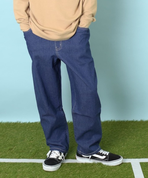 GLAZOS（グラソス）の「ストレッチデニム・ワイドテーパードパンツ（その他パンツ・キッズ・ブラック/ライトブルー/ブルー・170cm/160cm/150cm/140cm）」の3枚目の写真