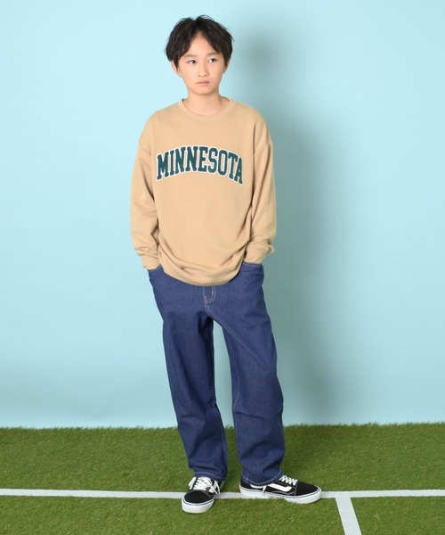 GLAZOS（グラソス）の「ストレッチデニム・ワイドテーパードパンツ（その他パンツ・キッズ・ブラック/ライトブルー/ブルー・170cm/160cm/150cm/140cm）」の13枚目の写真