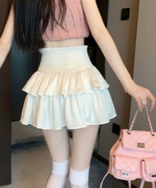 .KOM（ドットコム）の「A'GEM/9 × .kom『.kom/ドットケーオーエム』フリルミニスカート（スカート・レディース・ホワイト/ブラック・S/M）」の7枚目の写真