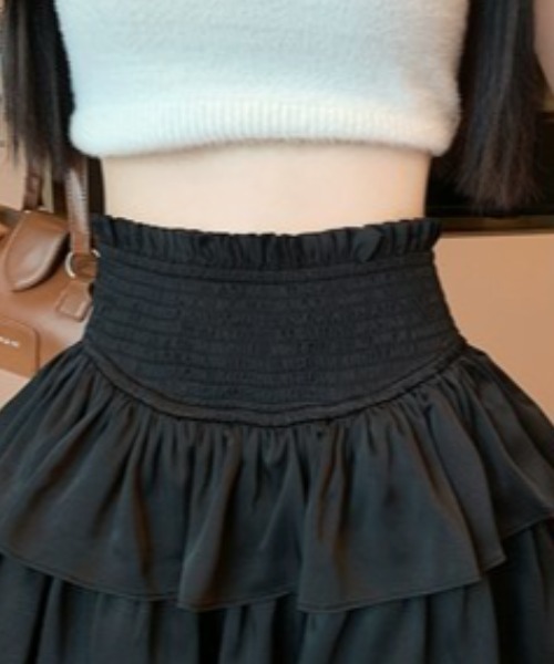.KOM（ドットコム）の「A'GEM/9 × .kom『.kom/ドットケーオーエム』フリルミニスカート（スカート・レディース・ホワイト/ブラック・S/M）」の20枚目の写真