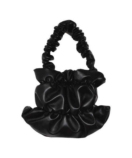 Re:EDIT（リエディ）の「フェイクレザーギャザーハンドバッグ（ハンドバッグ・レディース・ホワイト/ブラック/イエロー/シルバー・FREE）」の14枚目の写真