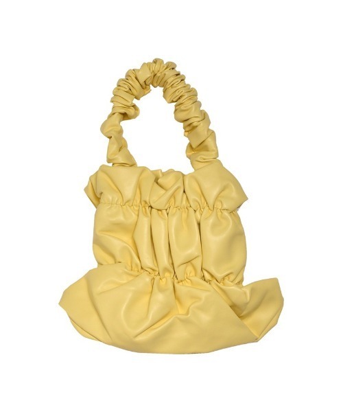 Re:EDIT（リエディ）の「フェイクレザーギャザーハンドバッグ（ハンドバッグ・レディース・ホワイト/ブラック/イエロー/シルバー・FREE）」の16枚目の写真