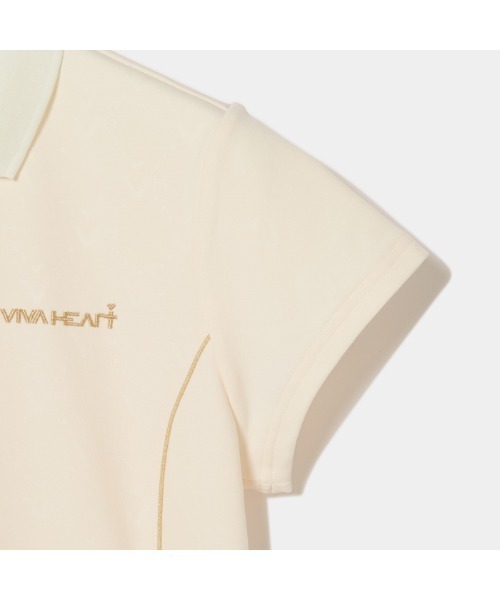 VIVA HEART(ビバハート)の「【VIVA HEART/GOLF】ストレッチスムースエンボスワンピース(ワンピース・レディース・ブラック/アイボリー・42/38/40)」の7枚目の写真
