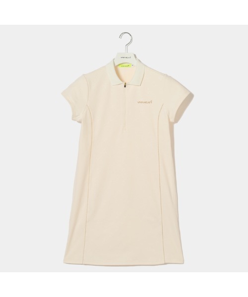 VIVA HEART(ビバハート)の「【VIVA HEART/GOLF】ストレッチスムースエンボスワンピース(ワンピース・レディース・ブラック/アイボリー・42/38/40)」の3枚目の写真