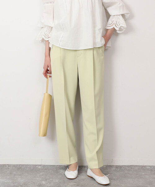 SLOBE IENA（スローブイエナ）の「ダブルクロスセンタープレスパンツ（その他パンツ・レディース・グリーン/ホワイト・38/36）」の17枚目の写真