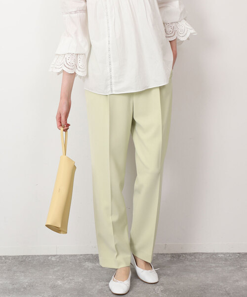 SLOBE IENA（スローブイエナ）の「ダブルクロスセンタープレスパンツ（その他パンツ・レディース・グリーン/ホワイト・38/36）」の21枚目の写真