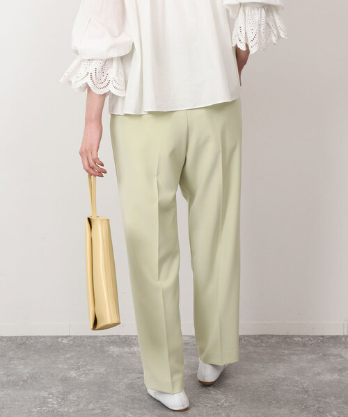 SLOBE IENA（スローブイエナ）の「ダブルクロスセンタープレスパンツ（その他パンツ・レディース・グリーン/ホワイト・38/36）」の6枚目の写真