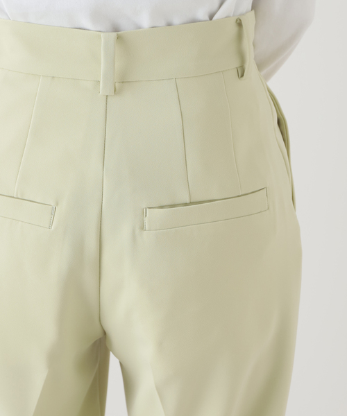 SLOBE IENA（スローブイエナ）の「ダブルクロスセンタープレスパンツ（その他パンツ・レディース・グリーン/ホワイト・38/36）」の5枚目の写真