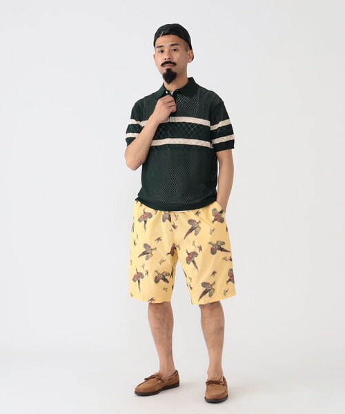 BEAMS PLUS（ビームスプラス）の「BEAMS PLUS / カット ジャカード イージー ショーツ（その他パンツ・メンズ・イエロー/グリーン・L/M/S/XL）」の4枚目の写真