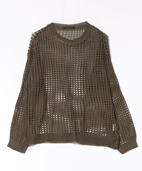 Ritzy(リッツィー)の「オーバーサイズ かぎ編みトップス(その他トップス・レディース・カーキ/ブラック/ホワイト/チャコールグレー・FREE)」の6枚目の写真