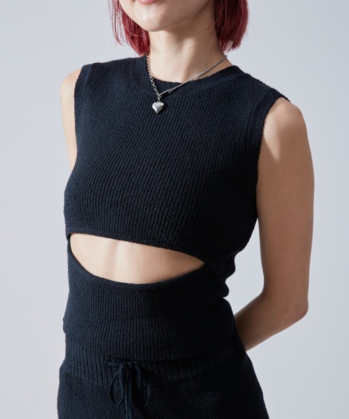 BLONDEY（ブロンディ）の「フロントオープンリブニットトップス（その他トップス・レディース・ブラック/グレー/ブラウン・FREE）」の4枚目の写真