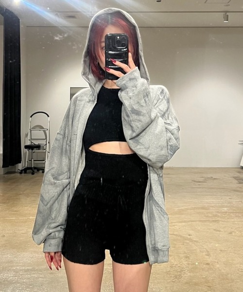 BLONDEY（ブロンディ）の「フロントオープンリブニットトップス（その他トップス・レディース・ブラック/グレー/ブラウン・FREE）」の6枚目の写真