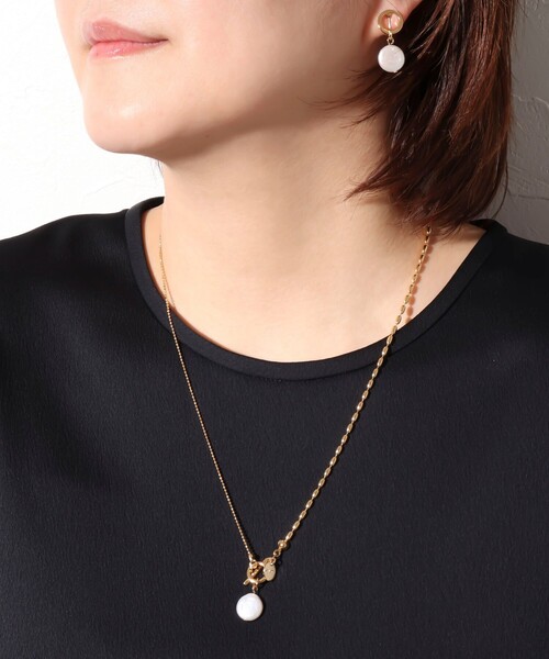 NOLLEY’S（ノーリーズ）の「2ボールチェーンネックレス（ネックレス・レディース・ゴールド/シルバー・FREE）」の3枚目の写真