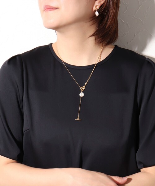 NOLLEY’S（ノーリーズ）の「2ボールチェーンネックレス（ネックレス・レディース・ゴールド/シルバー・FREE）」の4枚目の写真