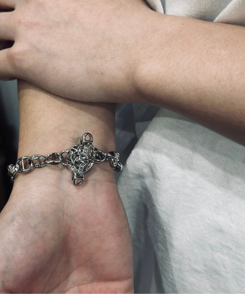 SILVER BULLET（シルバーバレット）の「『SBLT』ユニセックス アンカーデザイン ブレスレット（ブレスレット・レディース・シルバー・20/18/22）」の2枚目の写真