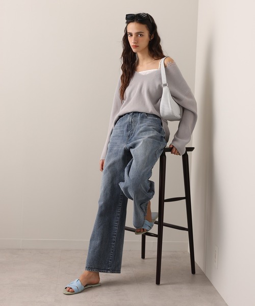 one after another NICE CLAUP（ワンアフターアナザーナイスクラップ）の「【OTONA NICE】ワイドデニム/4サイズ展開（デニムパンツ・レディース・ブルー・SMALL/MEDIUM/LARGE/X-LARGE）」の10枚目の写真