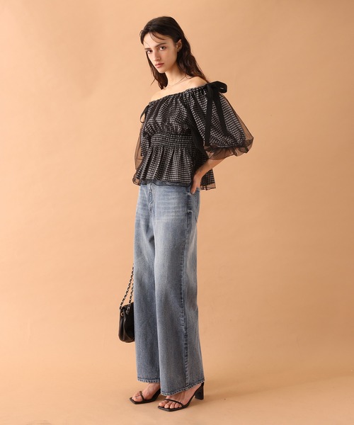 one after another NICE CLAUP（ワンアフターアナザーナイスクラップ）の「【OTONA NICE】ワイドデニム/4サイズ展開（デニムパンツ・レディース・ブルー・SMALL/MEDIUM/LARGE/X-LARGE）」の6枚目の写真