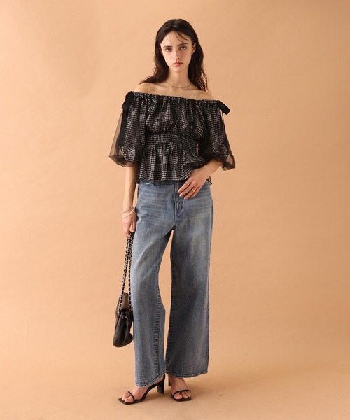 one after another NICE CLAUP（ワンアフターアナザーナイスクラップ）の「【OTONA NICE】ワイドデニム/4サイズ展開（デニムパンツ・レディース・ブルー・SMALL/MEDIUM/LARGE/X-LARGE）」の5枚目の写真