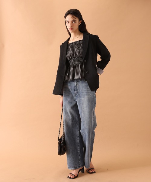 one after another NICE CLAUP（ワンアフターアナザーナイスクラップ）の「【OTONA NICE】ワイドデニム/4サイズ展開（デニムパンツ・レディース・ブルー・SMALL/MEDIUM/LARGE/X-LARGE）」の4枚目の写真