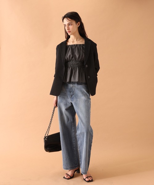 one after another NICE CLAUP（ワンアフターアナザーナイスクラップ）の「【OTONA NICE】ワイドデニム/4サイズ展開（デニムパンツ・レディース・ブルー・SMALL/MEDIUM/LARGE/X-LARGE）」の3枚目の写真