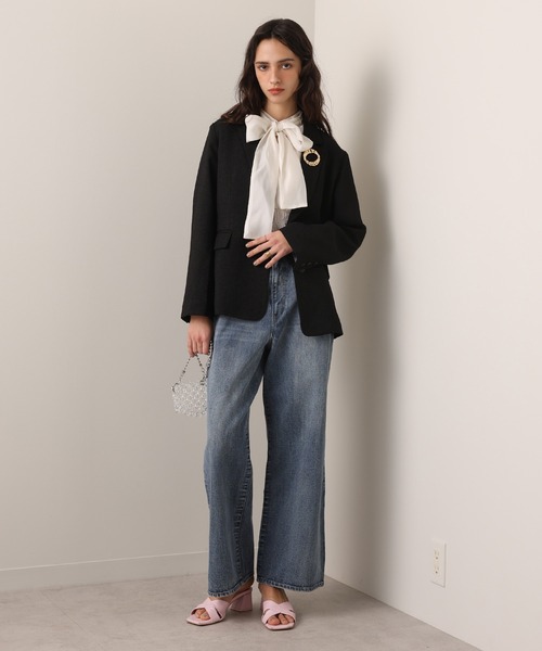 one after another NICE CLAUP（ワンアフターアナザーナイスクラップ）の「【OTONA NICE】ワイドデニム/4サイズ展開（デニムパンツ・レディース・ブルー・SMALL/MEDIUM/LARGE/X-LARGE）」の2枚目の写真