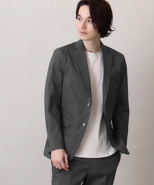 THE SHOP TK （ザ ショップ ティーケー ）の「◆【セットアップ可／速乾／軽量】エアドッツジャケット（テーラードジャケット・メンズ・ネイビー/ネイビー系5/チャコールグレー・01/02/03/04）」の5枚目の写真